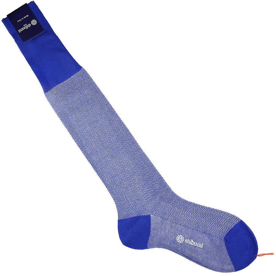 Knee Socks Herringbone Pure Cotton