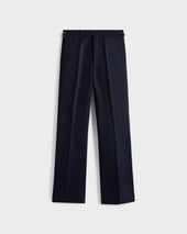 Costume Crois En Fresco De Laine Bleu Marine