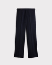 Costume Droit En Hopsack De Laine Bleu Nuit