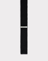 Cravate En Soie Tricot E Noire
