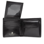 Four credit card wallet with coin purse and window – Ebony Black
