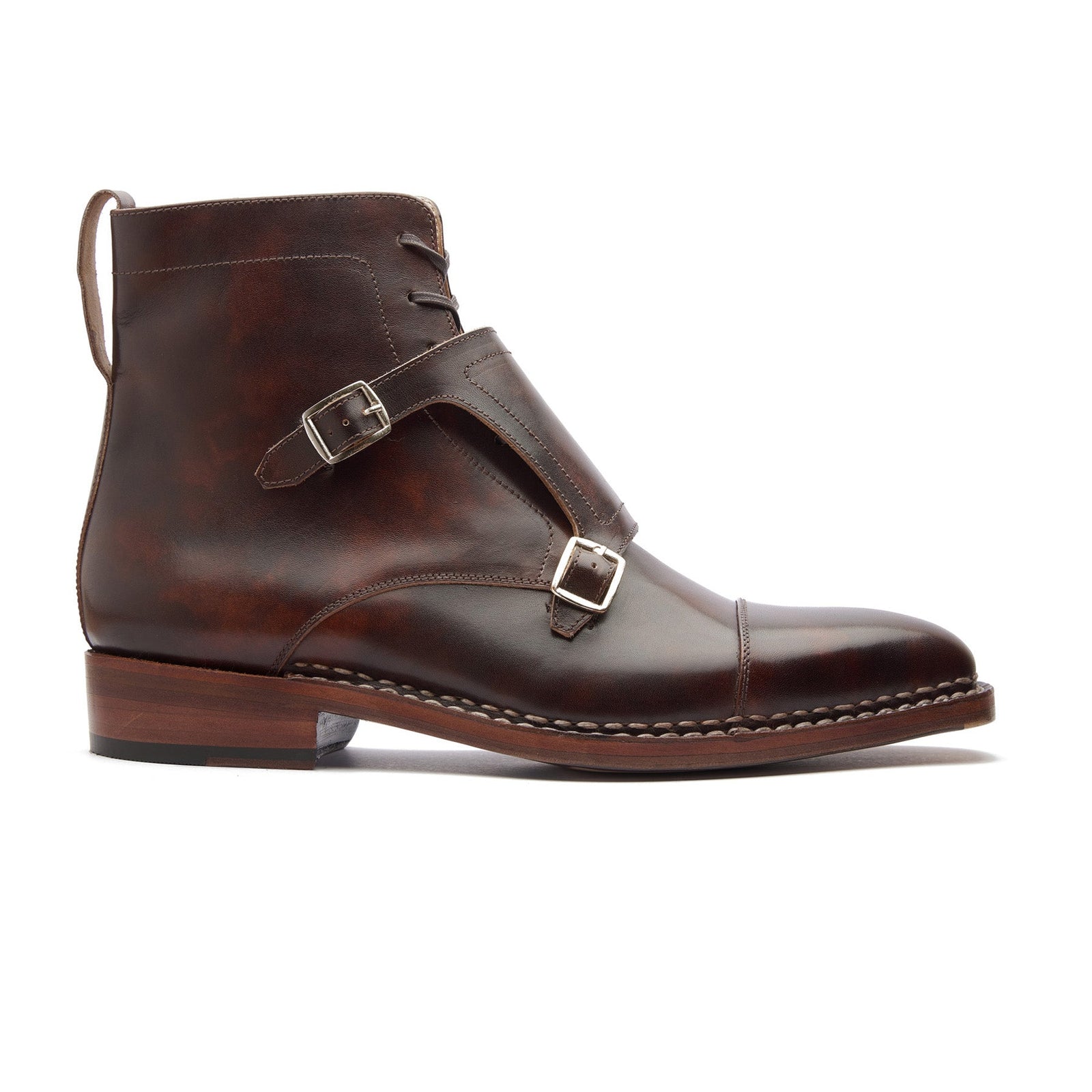 Knight Double Monk Boot Chestnut Museum Calf Hand Welted New Age