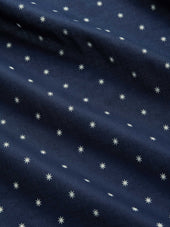 Men's Classic Fit Pajamas Cotton Batiste Navy Blue Starburst Print