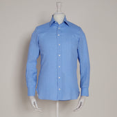 Linen Button Cuff Shirt in Lagoon