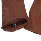 Unlined Peccary Gloves In Exclusive Brown Color