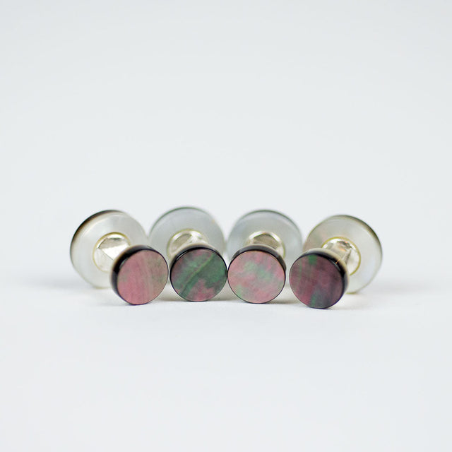 Eveningwear "Special Evening" tuxedo studs, grey mother-of-pearl