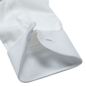 Hand Sewn Marcella Bib Tuxedo Shirt With Single Cuffs Removable Button Strip