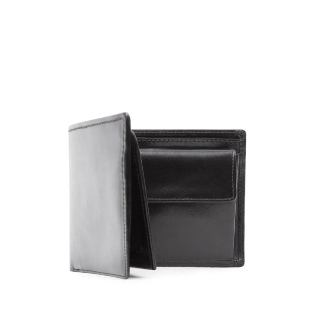 Eight credit card wallet with coin purse – Ebony Black