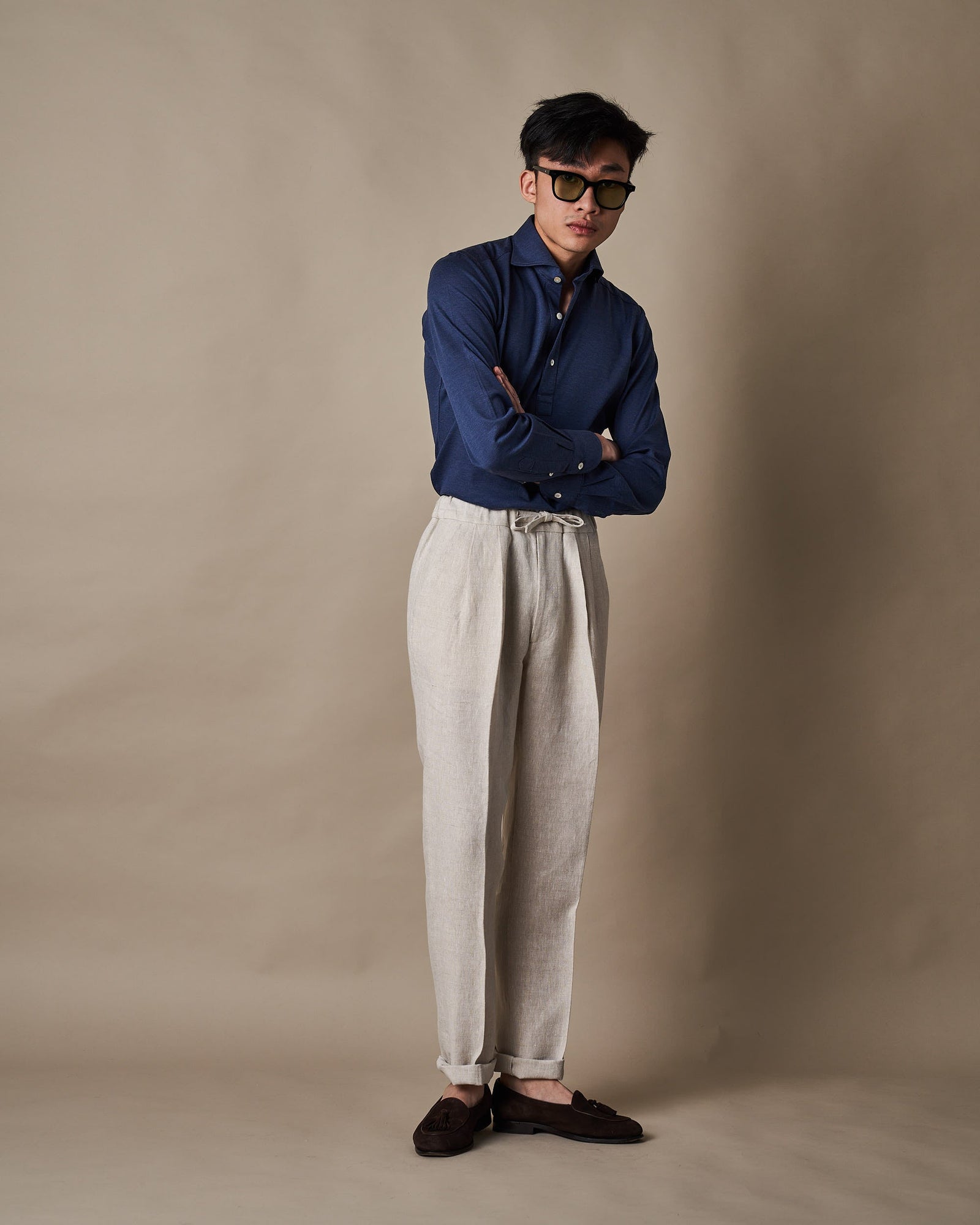 T005 Linen Drawstring Trouser