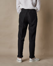 T005 Linen Drawstring Trouser - Black