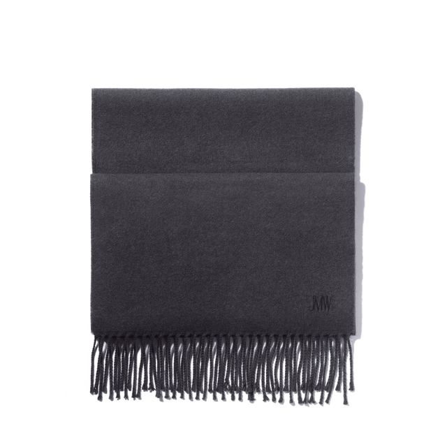 Plain Cashmere Scarf[Dark Grey Cashmere]