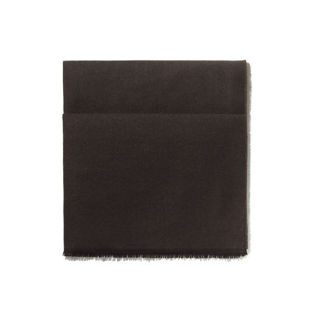 Herringbone Cashmere Scarf[Herringbone Dark Brown Cashmere]
