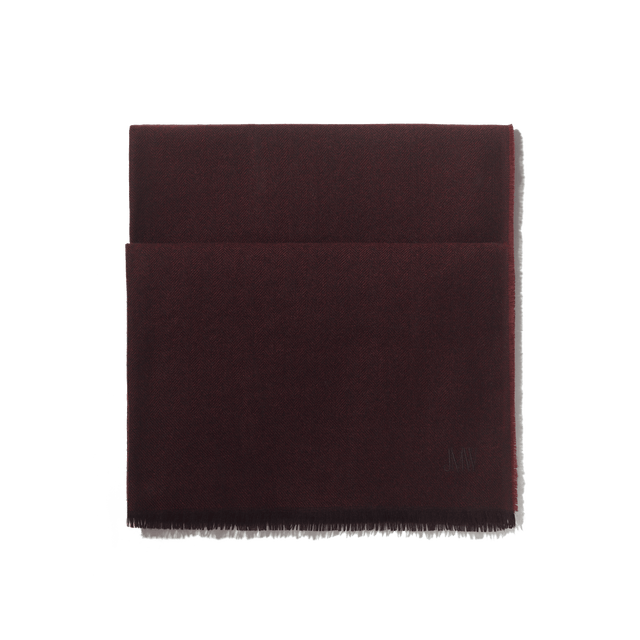 Herringbone Cashmere Scarf[Herringbone Burgundy Cashmere]
