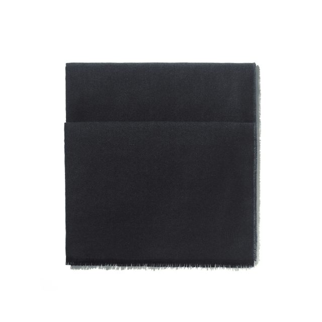 Herringbone Cashmere Scarf[Herringbone Navy Blue Cashmere]