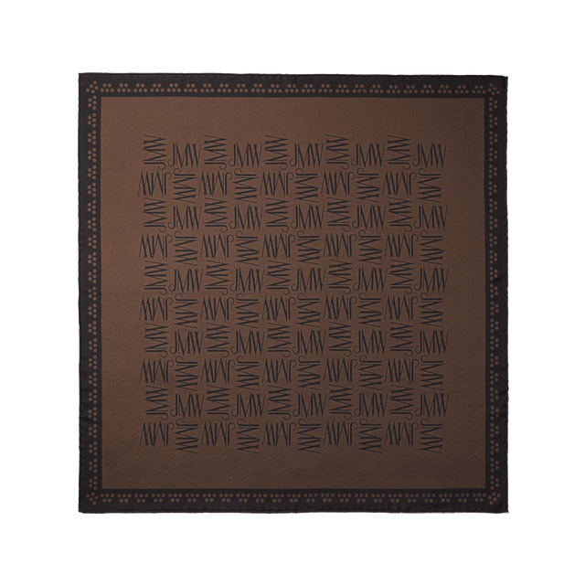 Silk Scarf[Dark Brown Silk]
