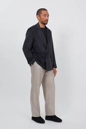 Double Breasted Shirt Jacket Brushed Winter Silk