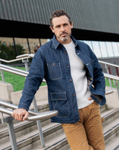 10oz Selvedge Denim Blanket Lined Chore Jacket - Indigo