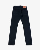 14oz Broken Twill Selvedge Denim Slim Cut Jeans - Indigo Overdyed Black