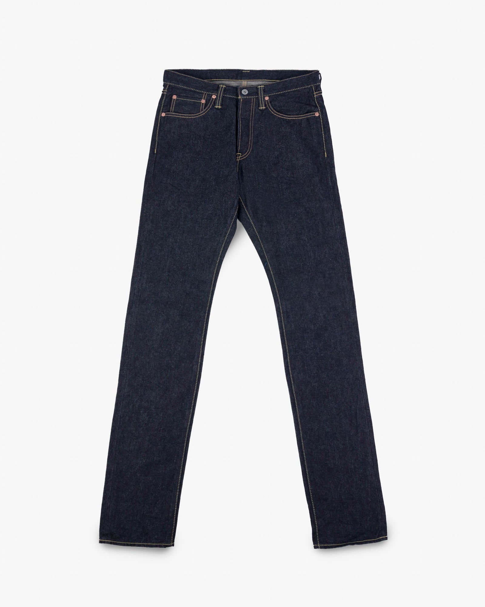 14oz Broken Twill Selvedge Denim Slim Cut Jeans - Indigo