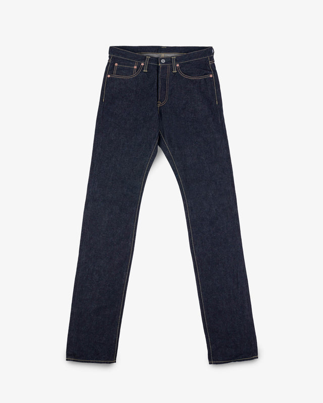 14oz Broken Twill Selvedge Denim Slim Cut Jeans - Indigo
