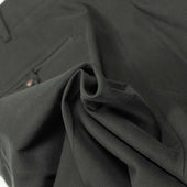 Brooklyn Double Pleat High Rise Wide Fit Trousers In Grey Cotton Twill