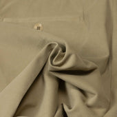 Pleated Easy Pants In Beige Cotton Twill