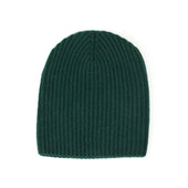 Ribbed Hat In Tartan Green 4 Ply Geelong Wool