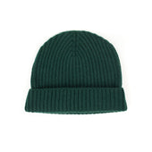 Ribbed Hat In Tartan Green 4 Ply Geelong Wool