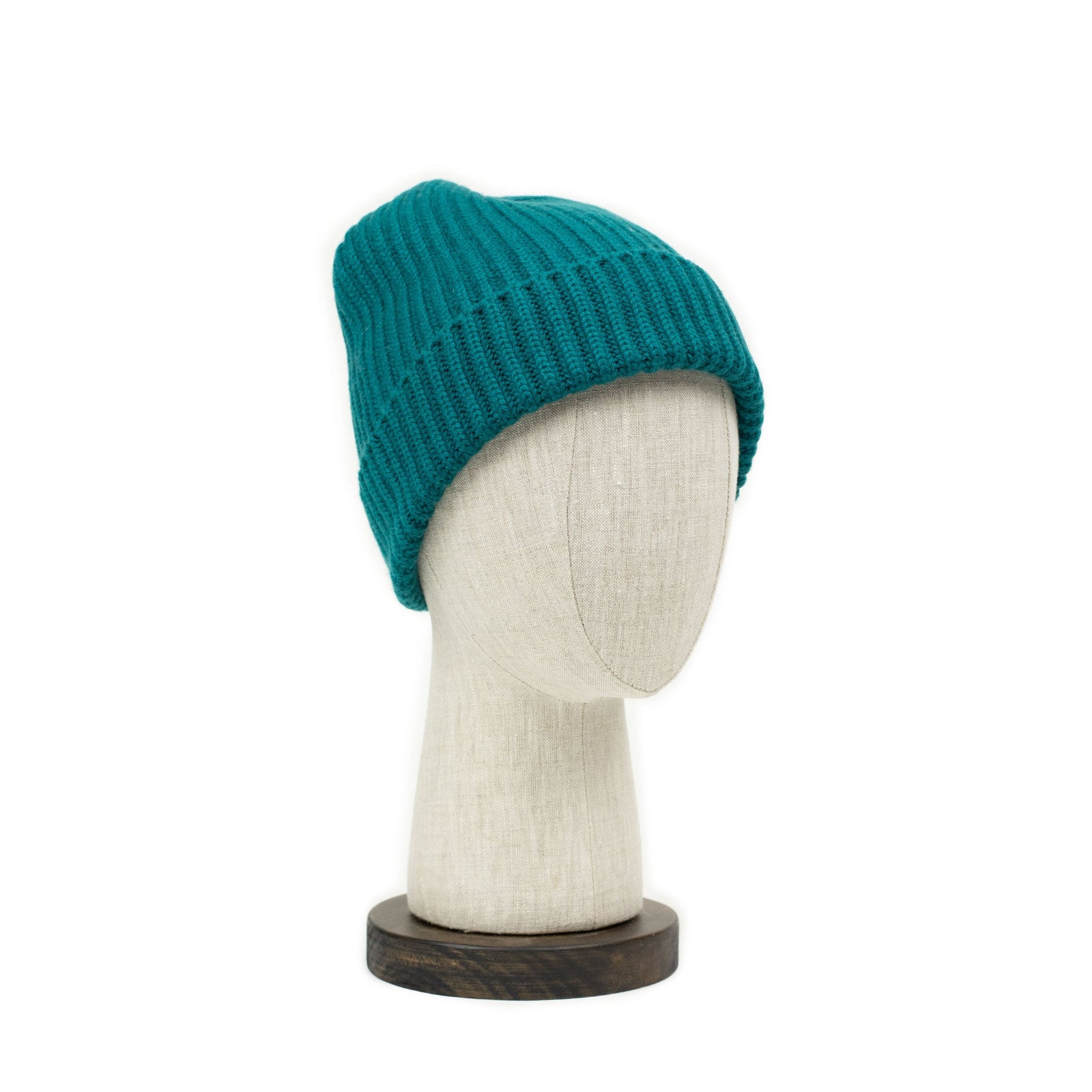 Ribbed Hat In Drake 4 Ply Pure Cashmere