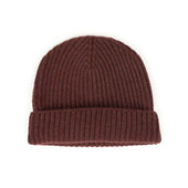 Ribbed Hat In Umber 4 Ply Geelong Wool