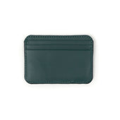 Humphrey Double Sided Card Case In Green Leather