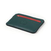 Humphrey Double Sided Card Case In Green Leather