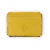 Humphrey double-sided card case in yellow leather