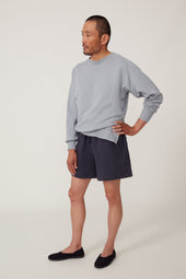 Side Button Crewneck Sweatshirt