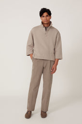 Popover Sweatshirt (Taupe Cotton Terry)