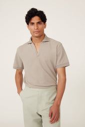 Short Sleeve Polo Double Cotton Pique