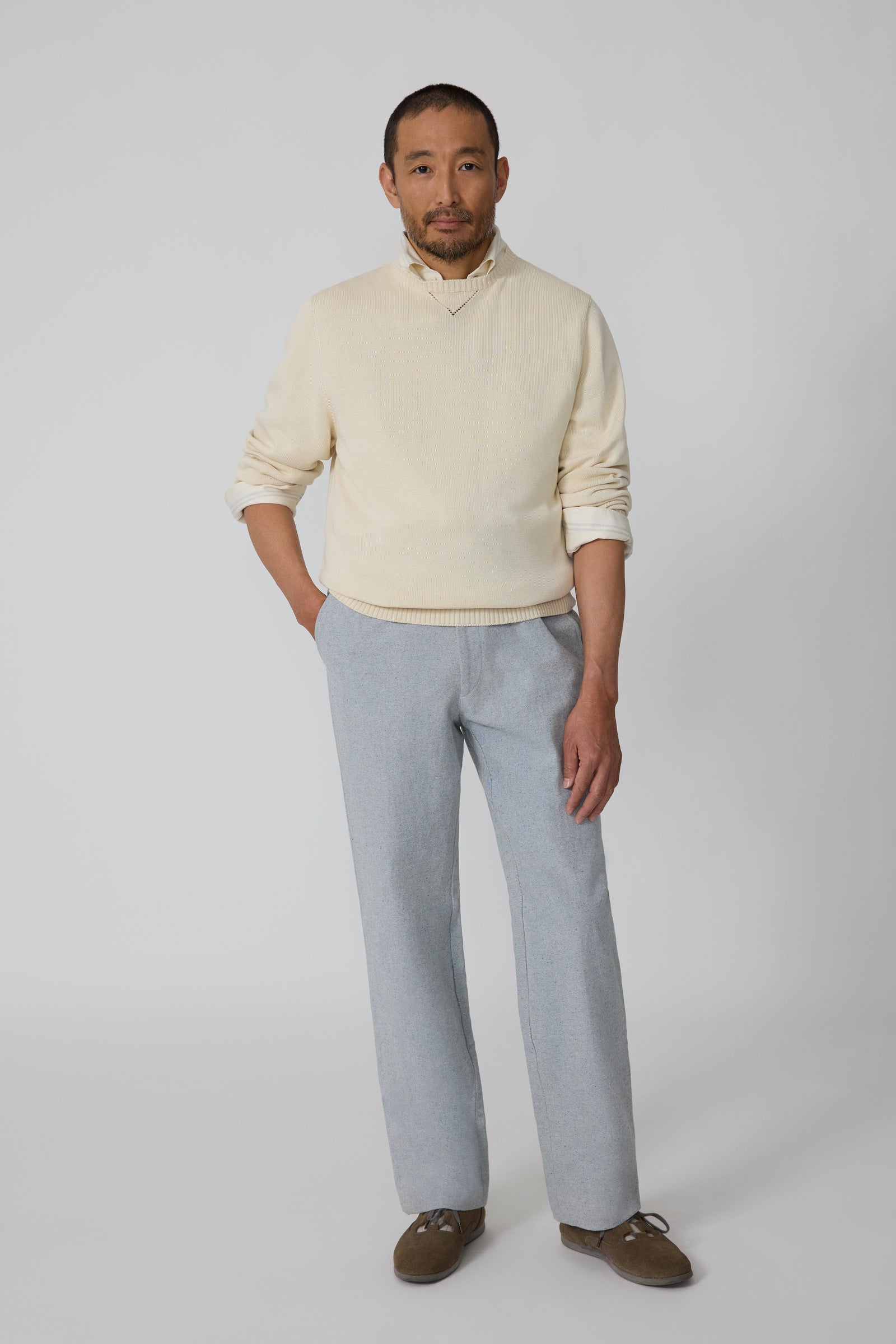 Crewneck Sweater Cotton Moulin