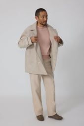 Pea Coat Undyed Wool