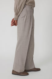 Single Pleat Trouser Undyed Wool