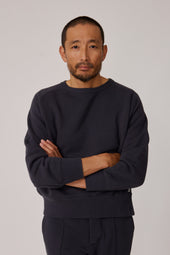 Side Button Crewneck Sweatshirt