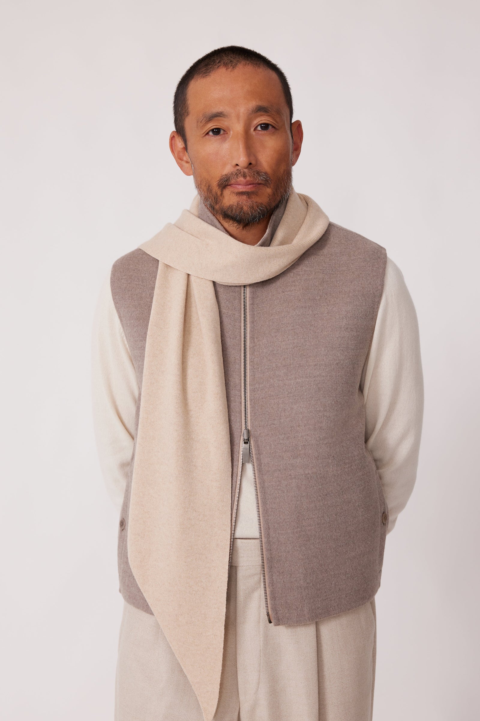 Knit Scarf Undyed Cashmere