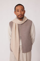 Knit Scarf (Sand Undyed Cashmere)