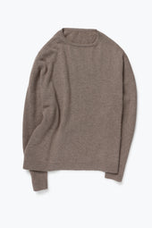 Long Sleeve Knit T Shirt Undyed Cashmere