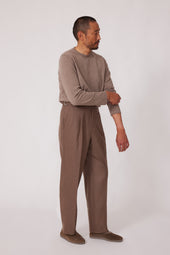 Long Sleeve Knit T Shirt Undyed Cashmere