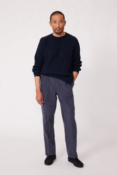 Side Button Crewneck Cashmere
