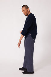 Side Button Crewneck Cashmere