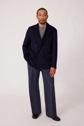 Double Breasted Shirt Jacket (Navy Guarnissage Cashmere)