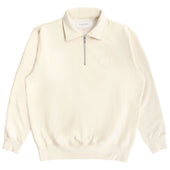 Half Zip Fleece Sweatshirt Cream - Unisex