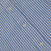 Classic Oxford Cloth Button Down Shirt In Reverse Stripe White