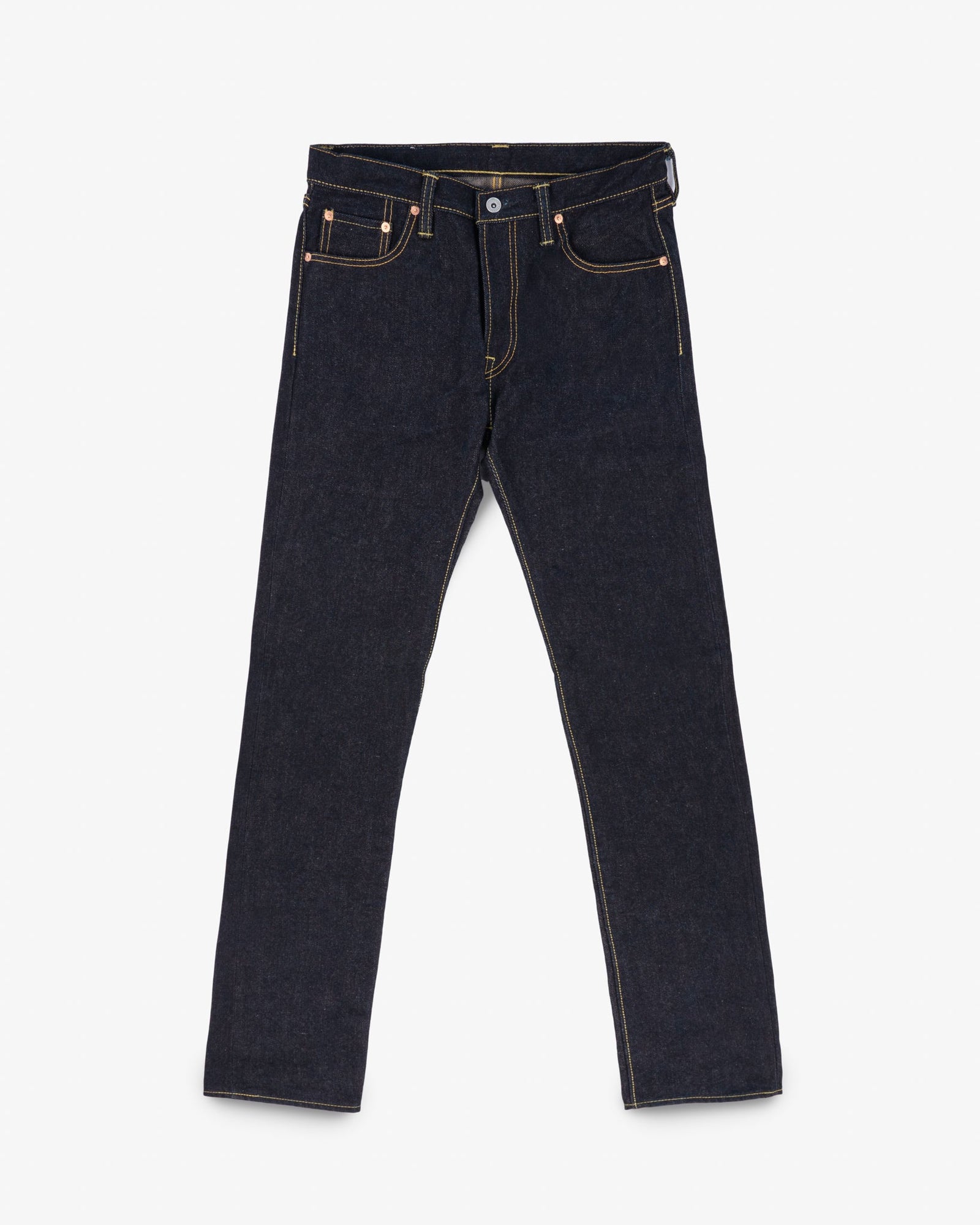 19oz Left Hand Twill Selvedge Denim Slim Straight Cut Jeans - Indigo